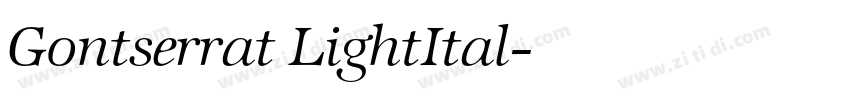 Gontserrat LightItal字体转换